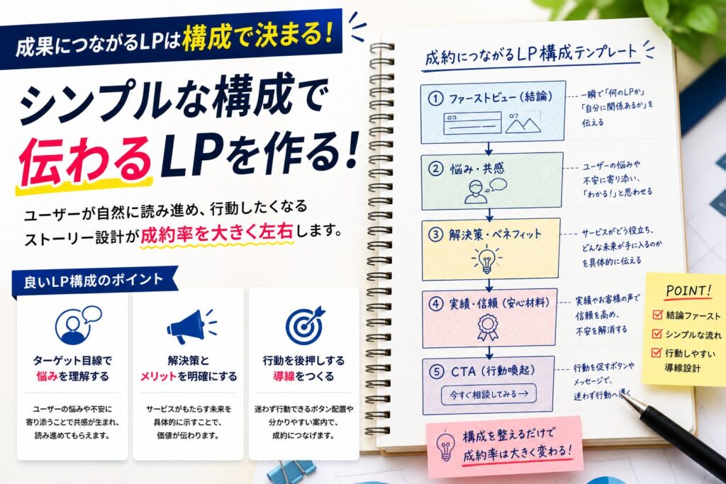 LPの構成や設計を考えるイメージ