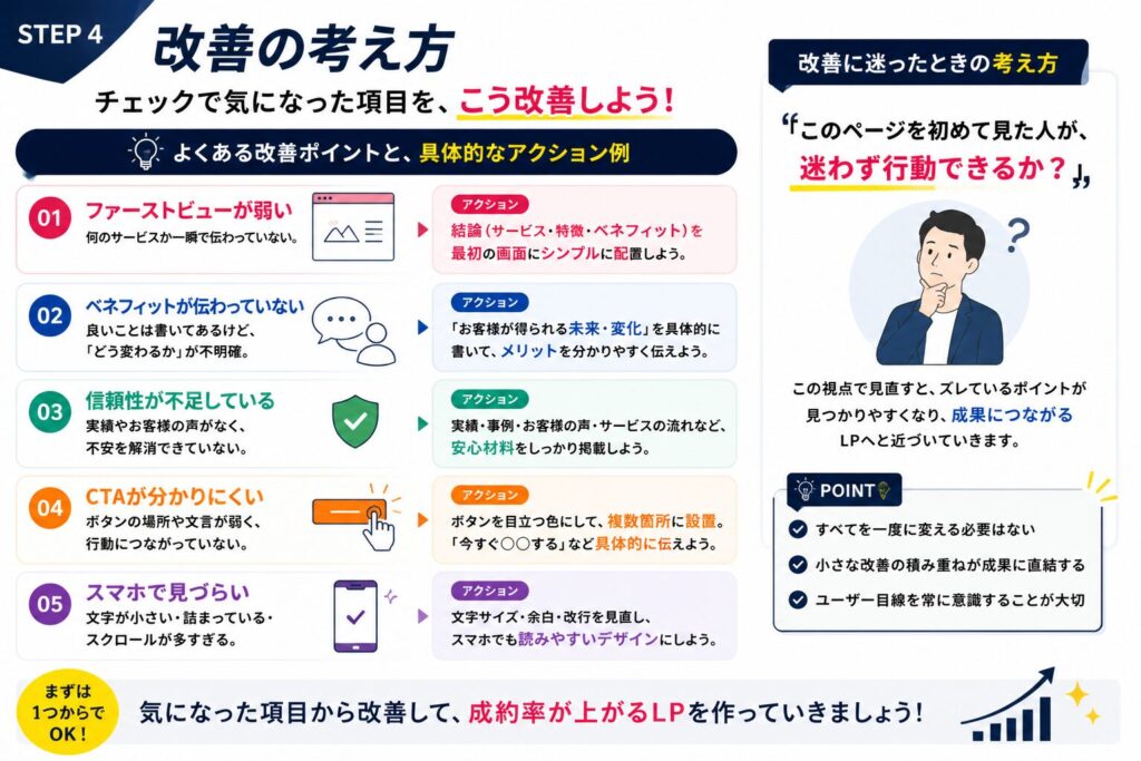 LP診断後に見直したい改善ポイント