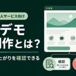 無料デモLP制作とは何か、依頼前に仕上がりを確認できることを紹介するアイキャッチ画像