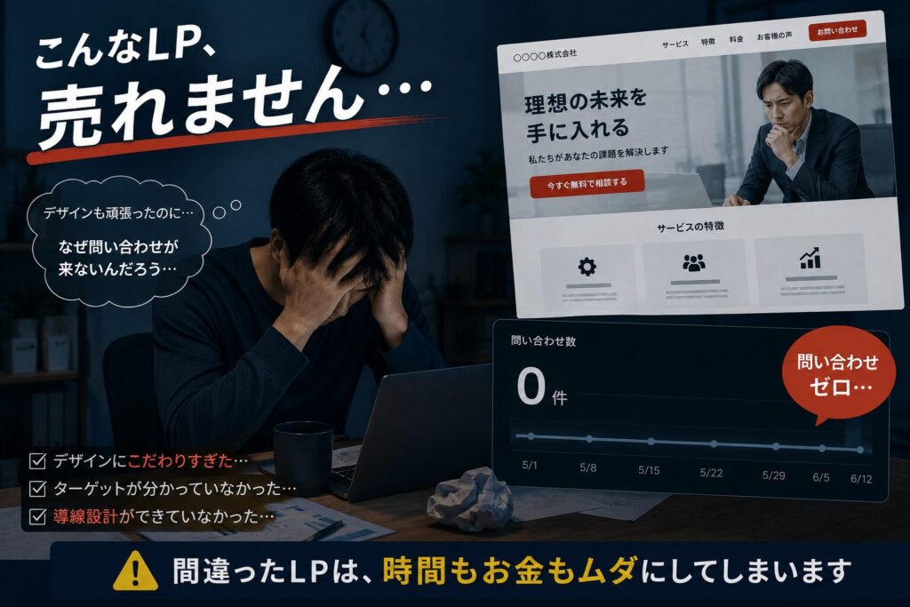 デザイン重視で成果が出なかったLP制作の失敗例