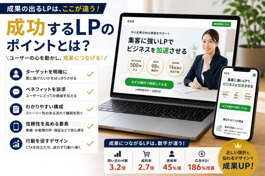 成果につながるLP制作の成功イメージ
